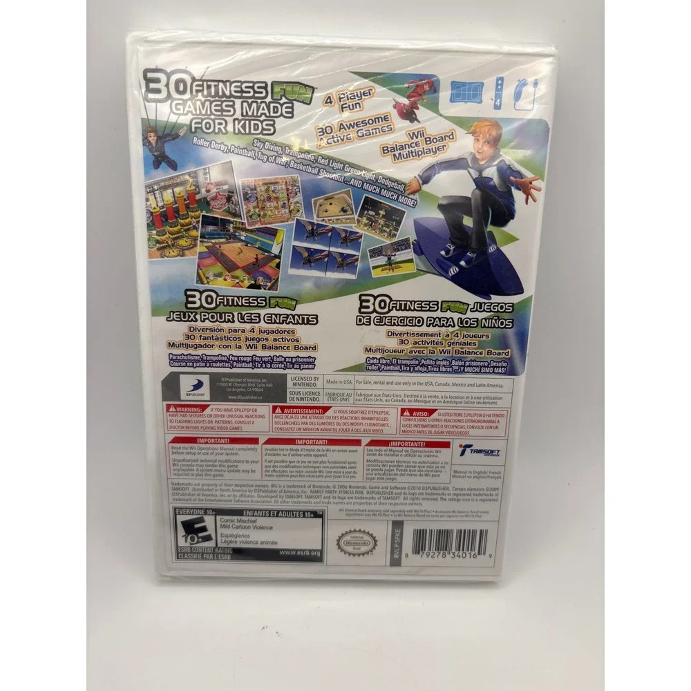 Family Party Fitness Fun Nintendo Wii New Factory Sealed Physical Game